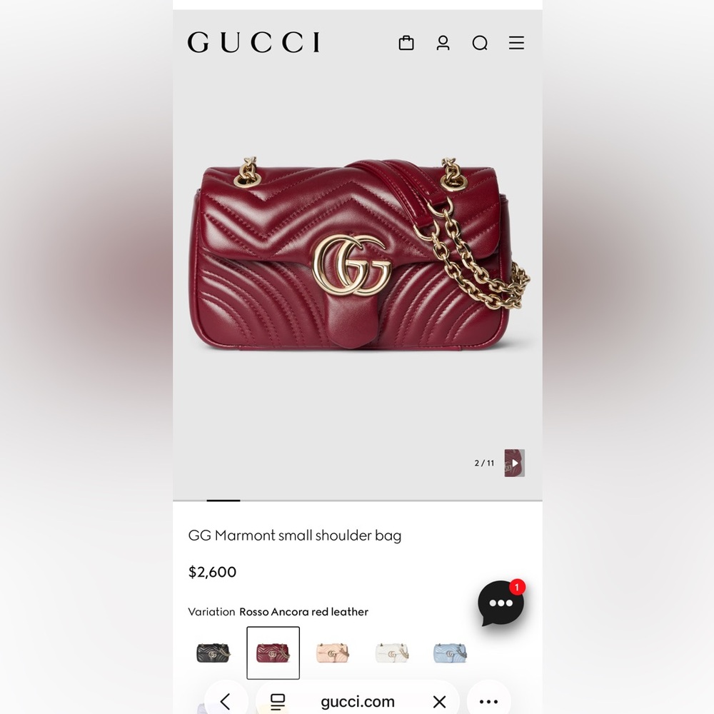 ** SOLD ** Gucci GG Marmont Shoulder Bag - perfect color for fall and winter ☺️